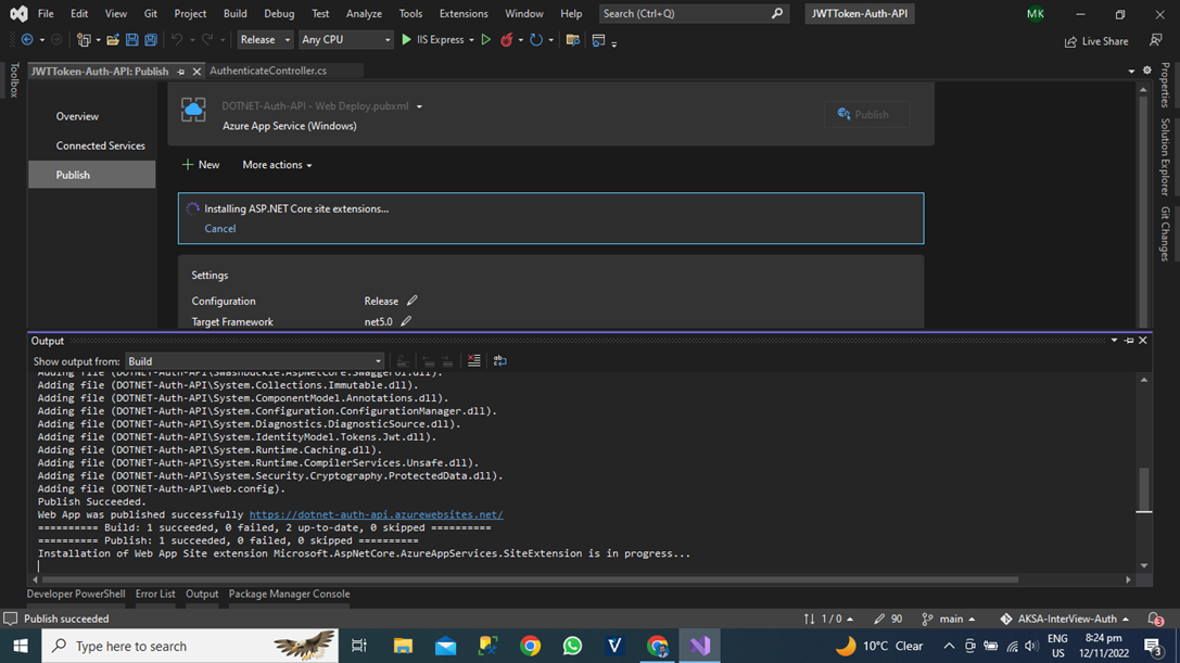 Application Deployment On Azure Cloud using Azure Web App Service
